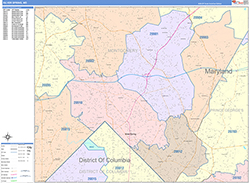 Silver Spring Wall Map Color Cast Style 2026